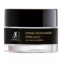 Восстанавливающая крем-маска Amica Lashes Repair CREAM-MASK with GOLD 15 мл