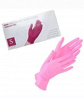 Перчатки винило/нитриловые неопудренные, розовые , размер S, 100 шт./уп.