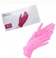Перчатки винило/нитриловые неопудренные, розовые, размер XS, 100 шт./уп.